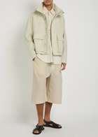 Lemaire High-neck Cotton Parka Jacket Off White