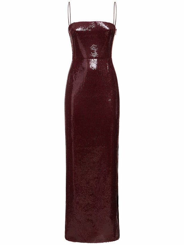 Photo: GALVAN - Sequined Side Slit Maxi Dress