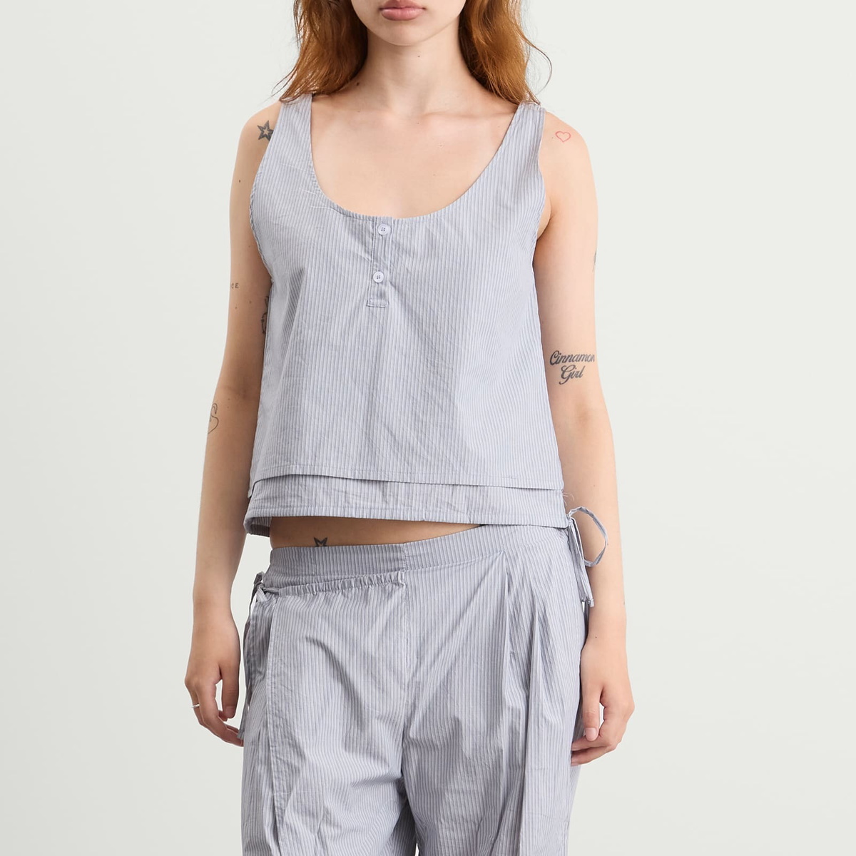 Deiji Studios Women's Layered Vest Top in Sky Stripe