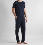 Hamilton and Hare - Stretch-Lyocell and Cotton-Blend Henley Pyjama T-Shirt - Blue
