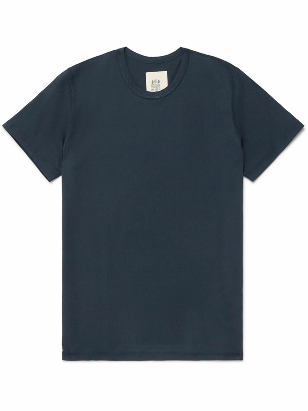 Photo: Hemen Biarritz - Dani Organic Cotton-Jersey T-Shirt - Blue