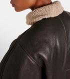 Brunello Cucinelli Shearling-lined leather jacket