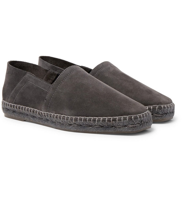 Photo: TOM FORD - Barnes Suede Espadrilles - Men - Anthracite