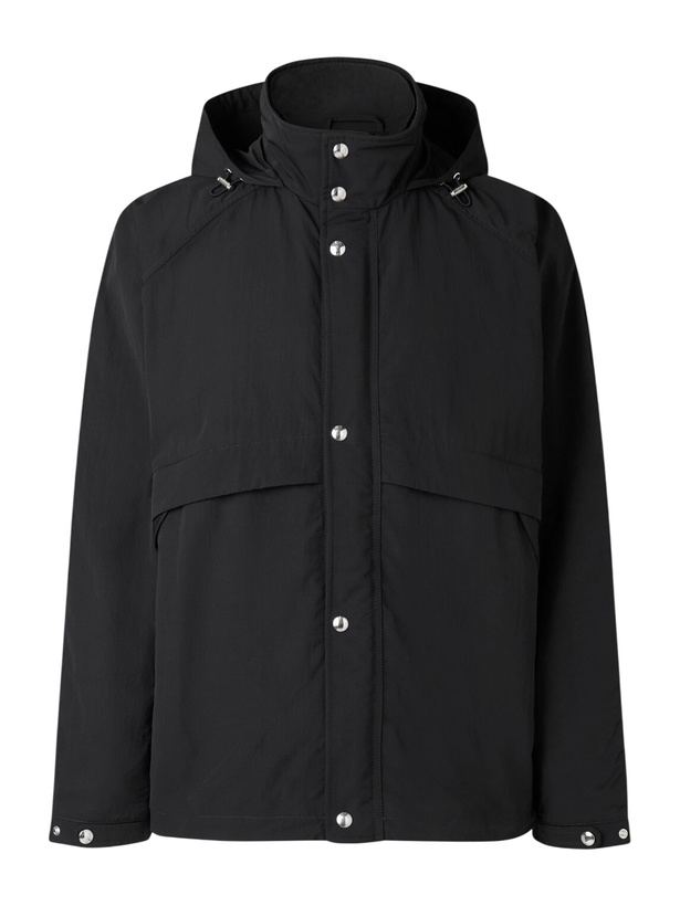 Photo: Mr P. - Recycled-Shell Hooded Jacket - Black