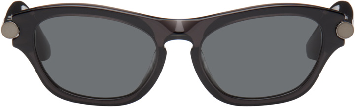 Photo: Burberry Gray Tubular Oval Sunglasses