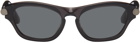 Burberry Gray Tubular Oval Sunglasses