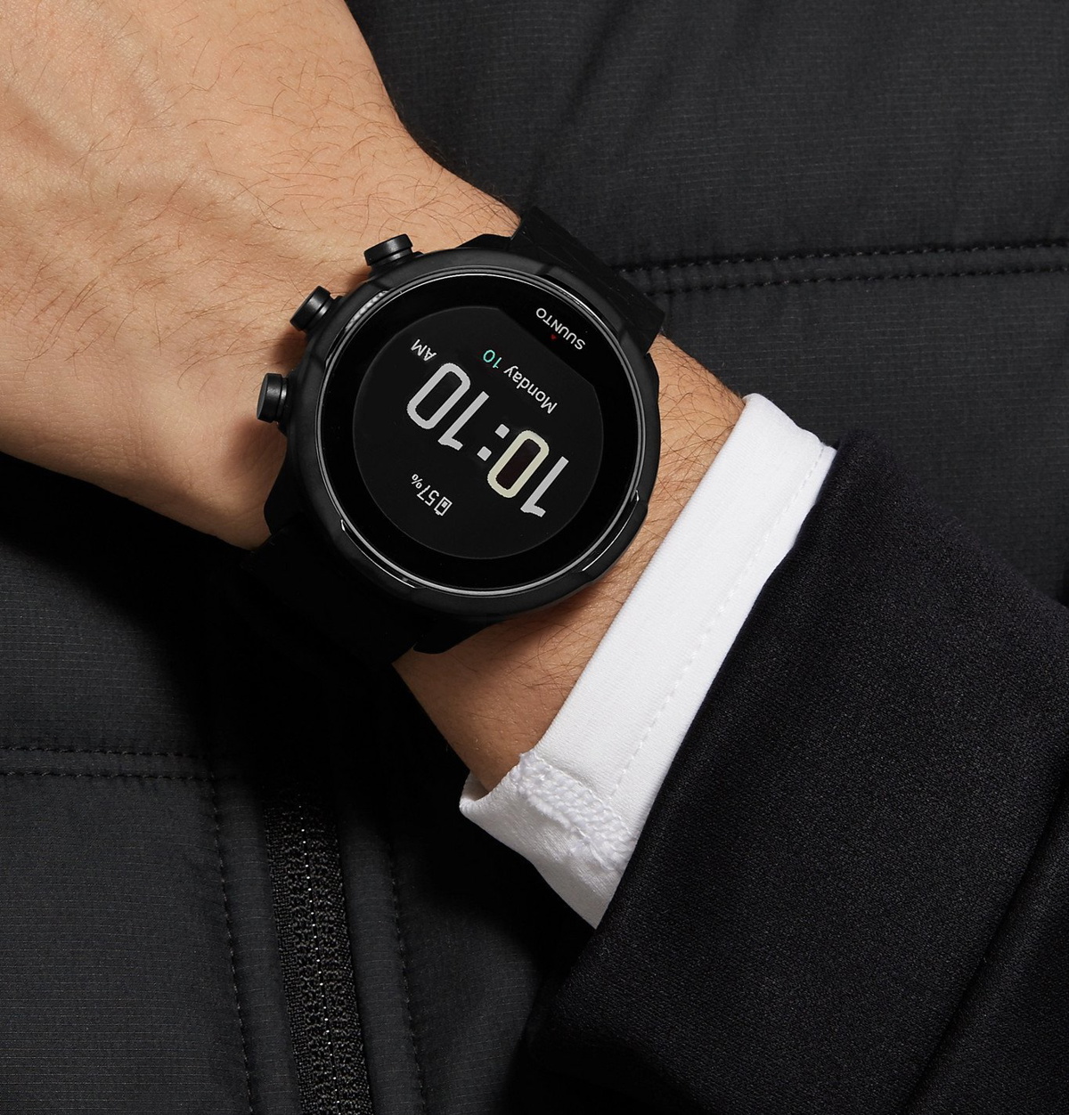 Suunto - 9 Baro GPS Titanium and Silicone Digital Watch - Black Suunto