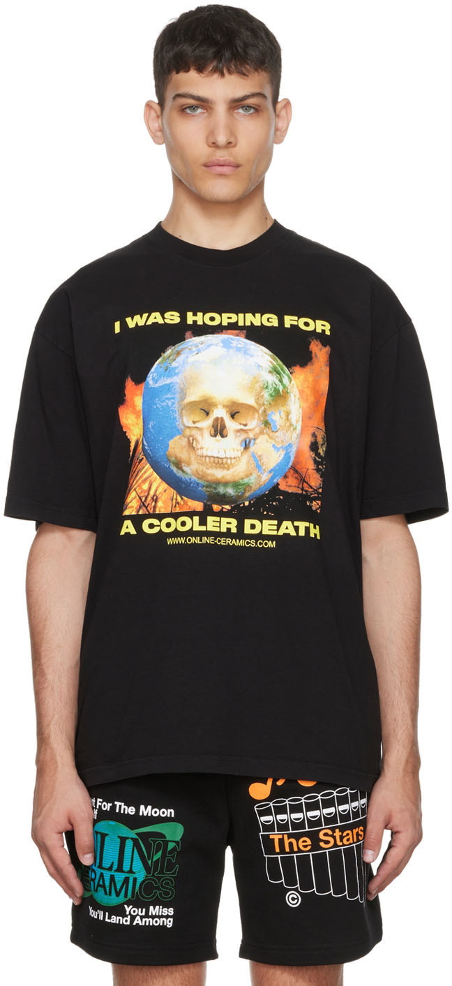 Online Ceramics Black 'I Was Hoping For A Cooler Death' T-Shirt Online ...