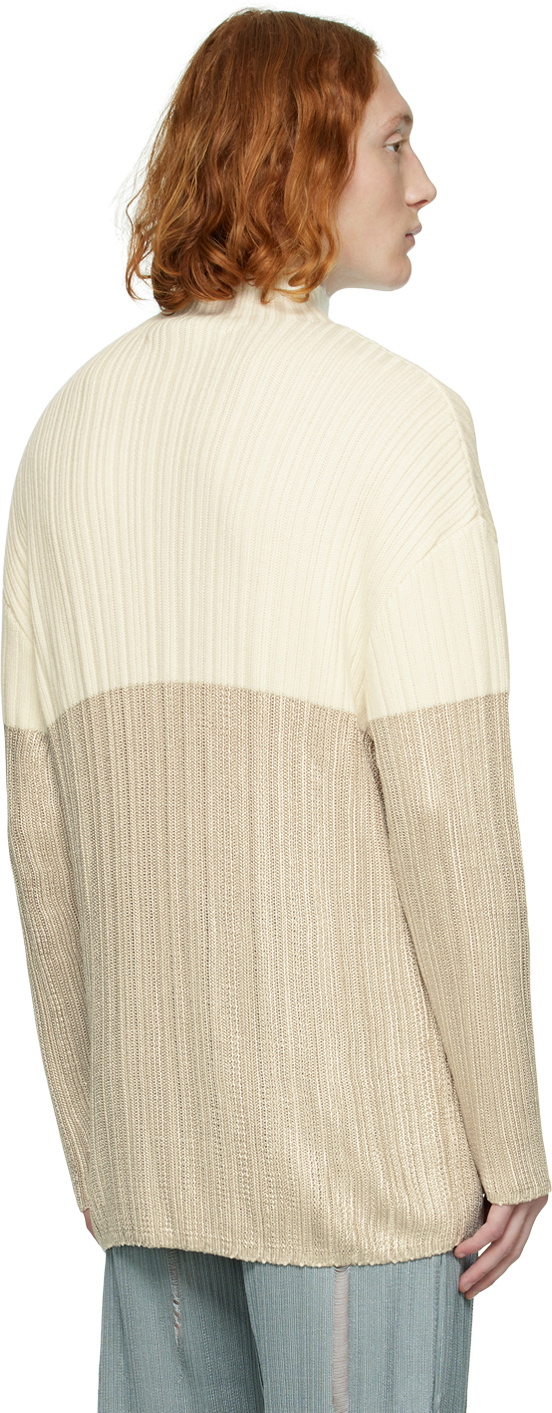LGN Louis Gabriel Nouchi Off-White Mock Neck Sweater