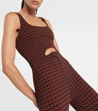 The Upside Houndstooth Farrah jacquard jumpsuit