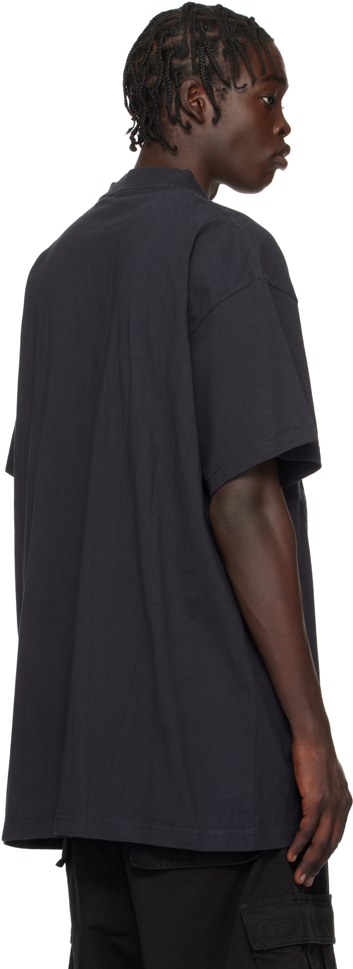 Balenciaga Black 'Agaicnelab' Oversized T-shirt Balenciaga