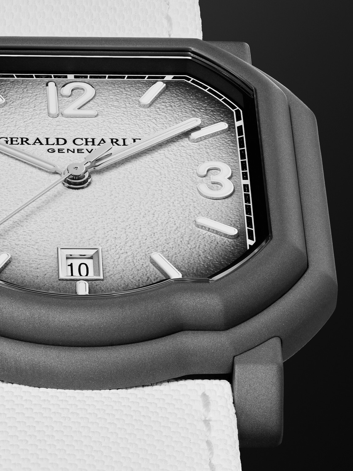 Gerald Charles - Maestro GC Sport Tennis Limited Edition Automatic Darkblast® Titanium Watch, Ref. GC2.0-TX-TNDB-04GR-RSVC_DLE