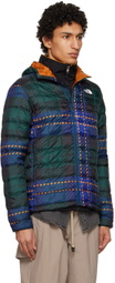 The North Face Green Check Puffer Jacket