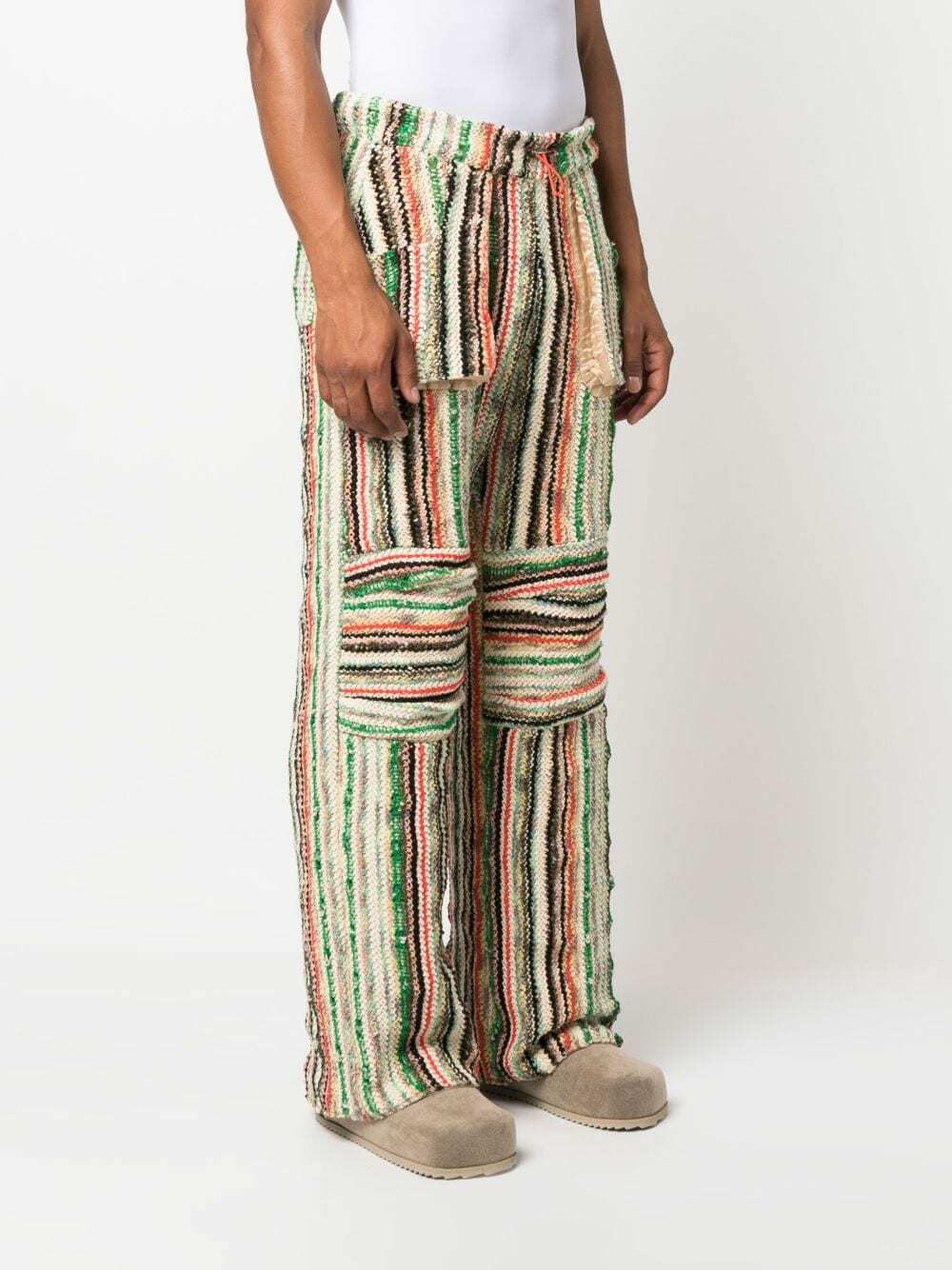 VITELLI - Patched Cotton Blend Wool Trousers