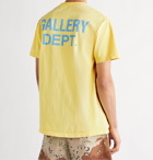 Gallery Dept. - Distressed Printed Cotton-Jersey T-Shirt - Yellow