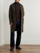Allude - Slim-Fit Cable-Knit Cashmere-Blend Rollneck Sweater - Brown