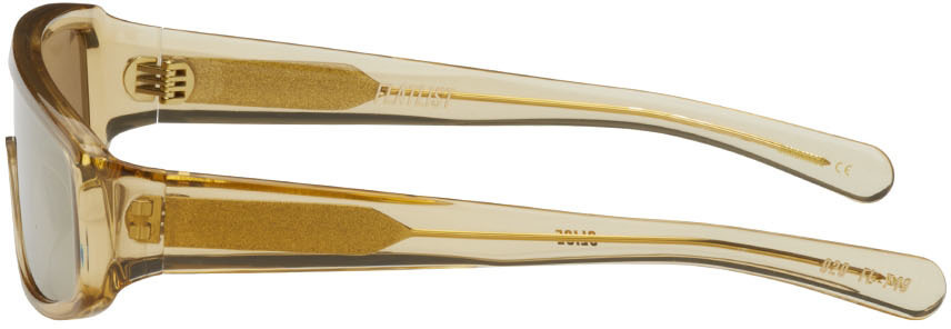 FLATLIST EYEWEAR SSENSE Exclusive Beige Slice Sunglasses