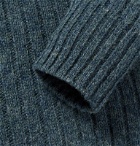 Sid Mashburn - Ribbed Mélange Wool Sweater - Blue