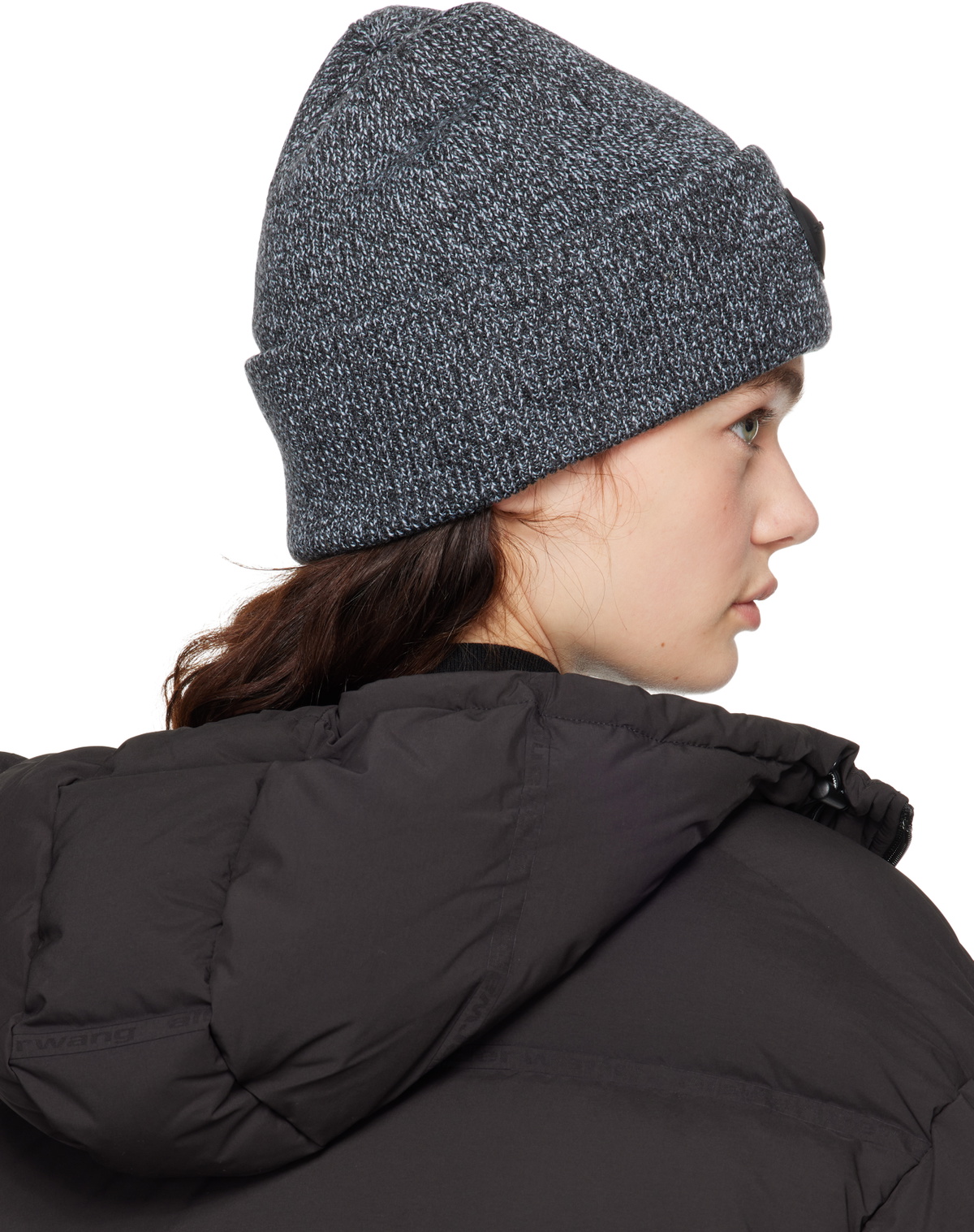 Alexander Wang Navy Dome Logo Beanie