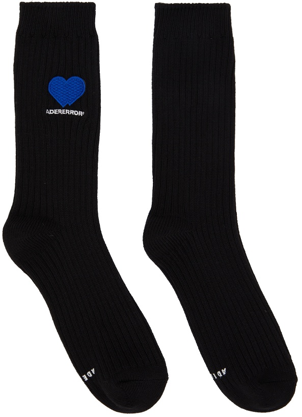 Photo: ADER error Black Twin Heart Socks