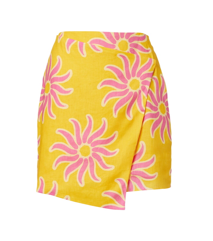 Photo: Cala de la Cruz Chemena printed linen miniskirt