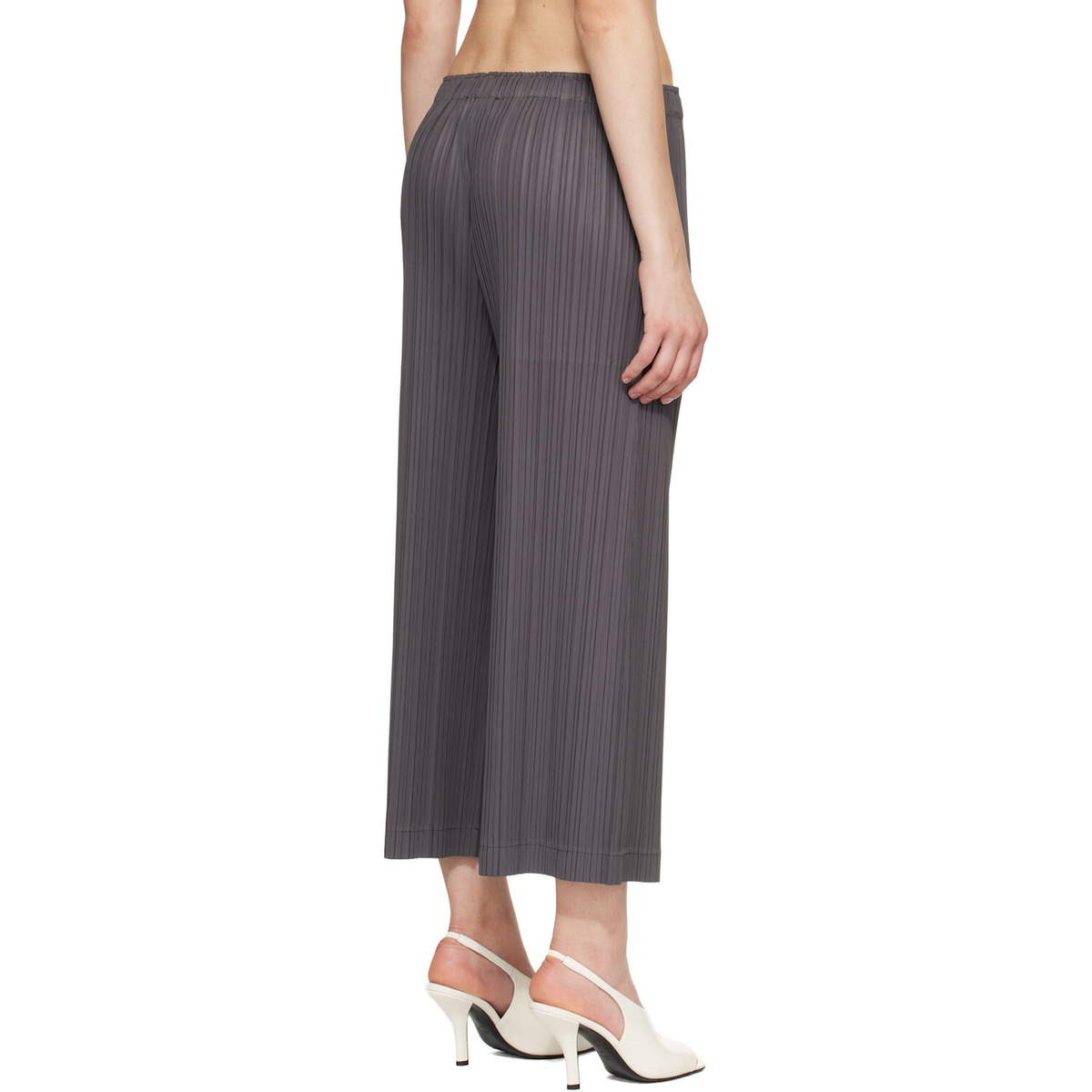 PLEATS PLEASE ISSEY MIYAKE Gray Opaque Trousers