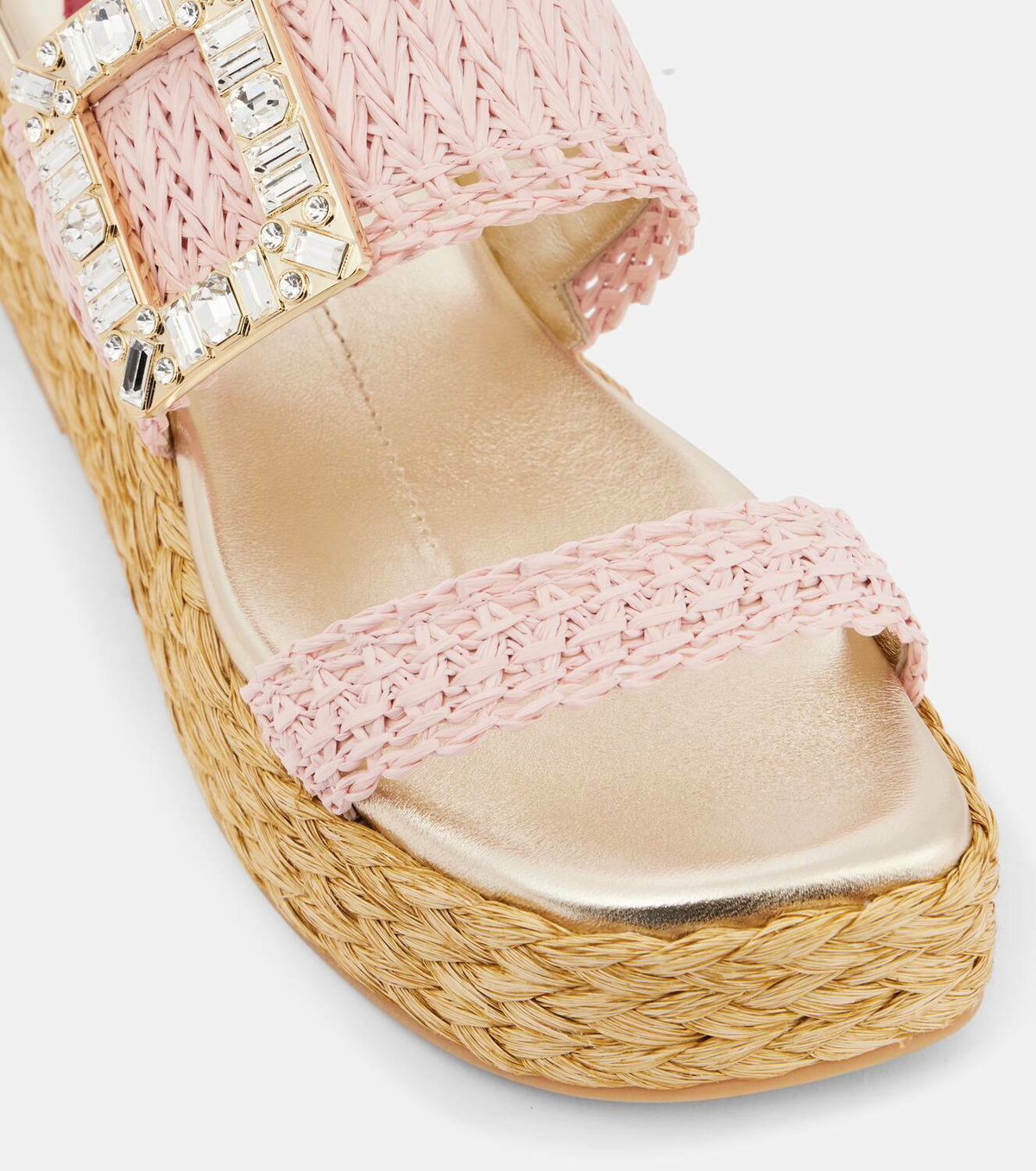 Roger Vivier Espa 60 raffia platform sandals