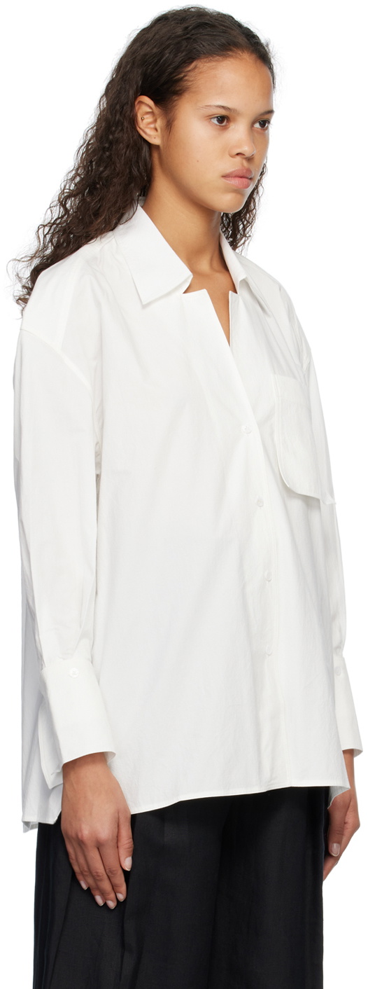 Subtle Le Nguyen White Crinkled Shirt