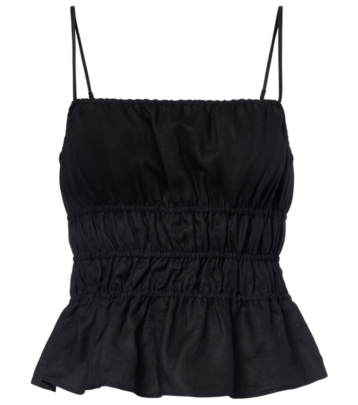 Photo: Staud Ayla linen crop top