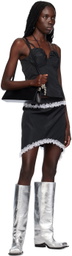 FIDAN NOVRUZOVA Black Asymmetric Miniskirt