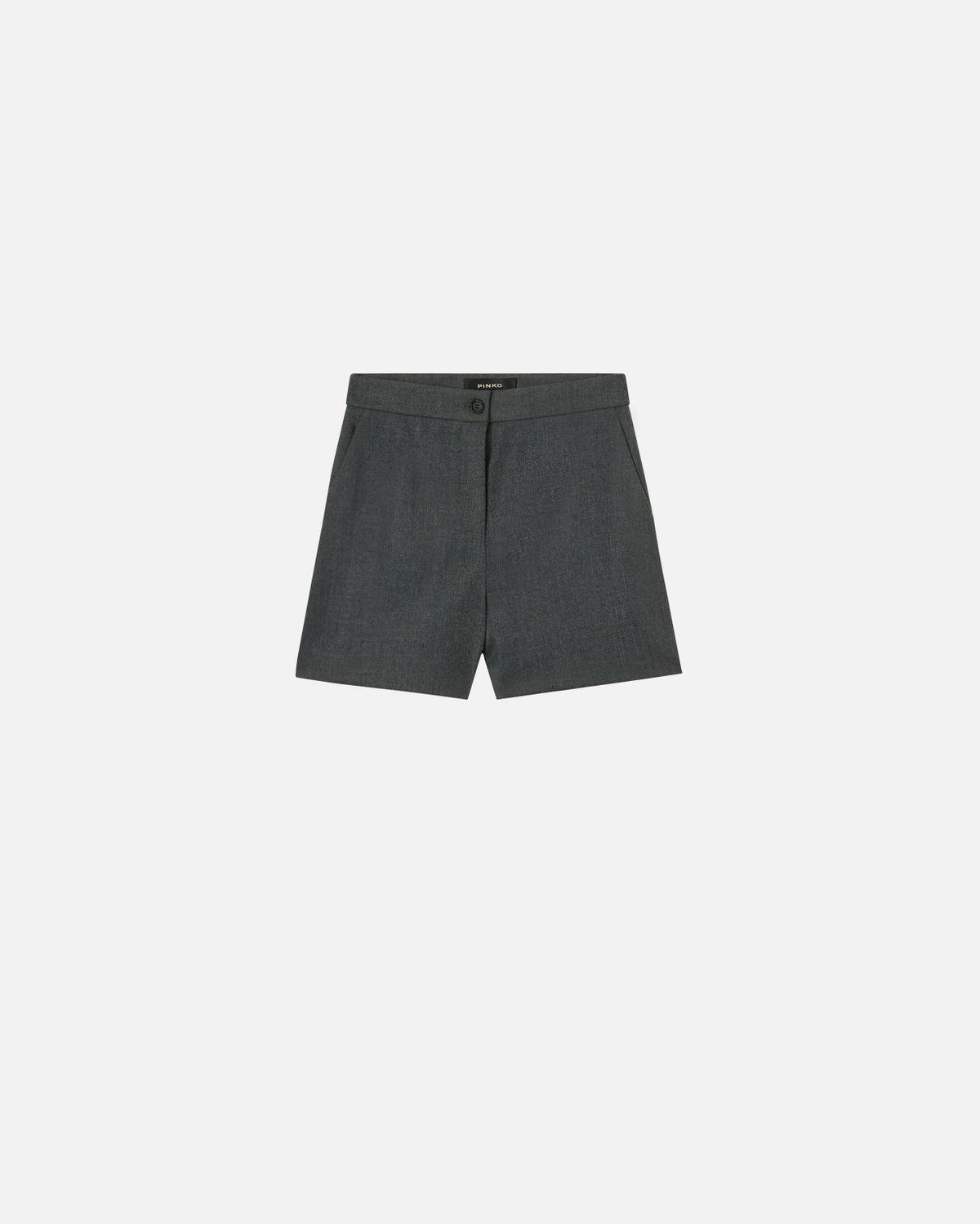 Pinko Elegant Flannel Shorts Grey Re Dye Pewter