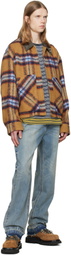 We11done Tan Camel Check Pattern Jacket