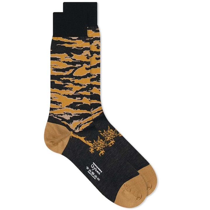 Photo: Ayame Socks x Maharishi Jacquard Tiger Stripe Sock