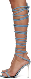 AREA Blue Sergio Rossi Edition Heeled Sandals