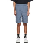 Jil Sander Blue Gabardine Pocket Shorts