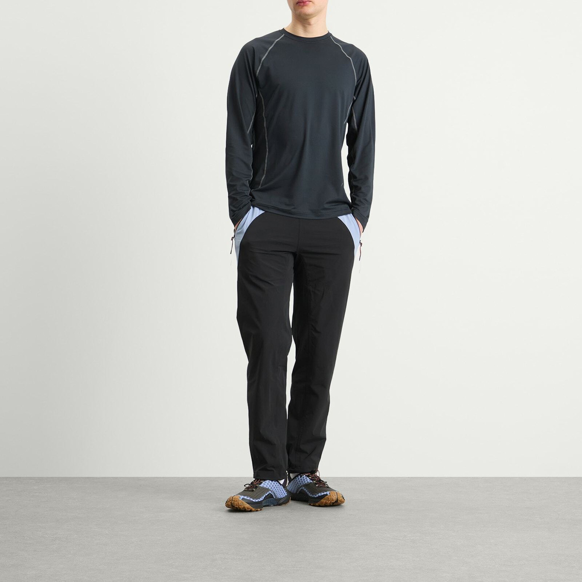 CAYL Men's x New Balance Air Long Sleeve T-Shirt in Black