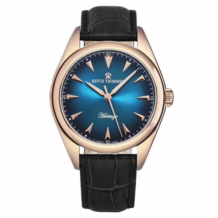 Photo: Revue Thommen Heritage Automatic Blue Dial Mens Watch 21010.2565