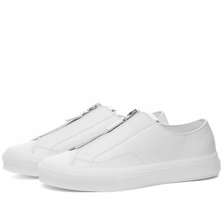 Photo: Givenchy Men's City Low Zip Sneakers in White