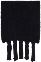 Song for the Mute Black Bouclé Scarf