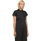 Pleats Please Issey Miyake Black Short Sleeve Shirt