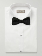 Canali - Cutaway-Collar Pleated Bib-Front Cotton-Poplin Shirt - White