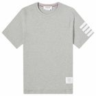 Thom Browne Men's 4-Bar Tonal T-Shirt in Light Grey