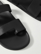 The Row - Hugh Full-Grain Leather Sandals - Black