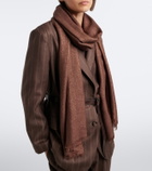 Brunello Cucinelli Lurex® cashmere and silk-blend scarf