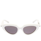 Balenciaga BB0159S Sunglasses in Ivory/Grey