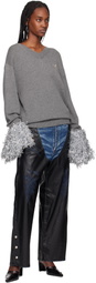 doublet Gray Cheerleading Pompon Sweater