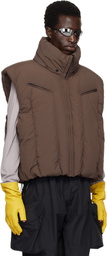 Dingyun Zhang Brown Swollen Reversible Down Vest
