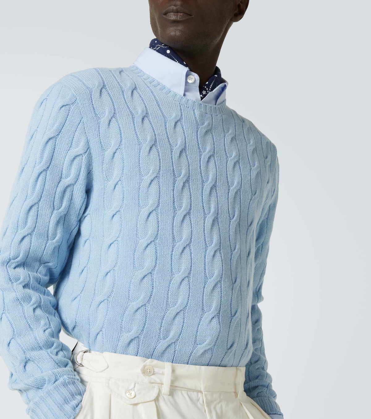 Ralph Lauren Purple Label Cable-knit cashmere sweater