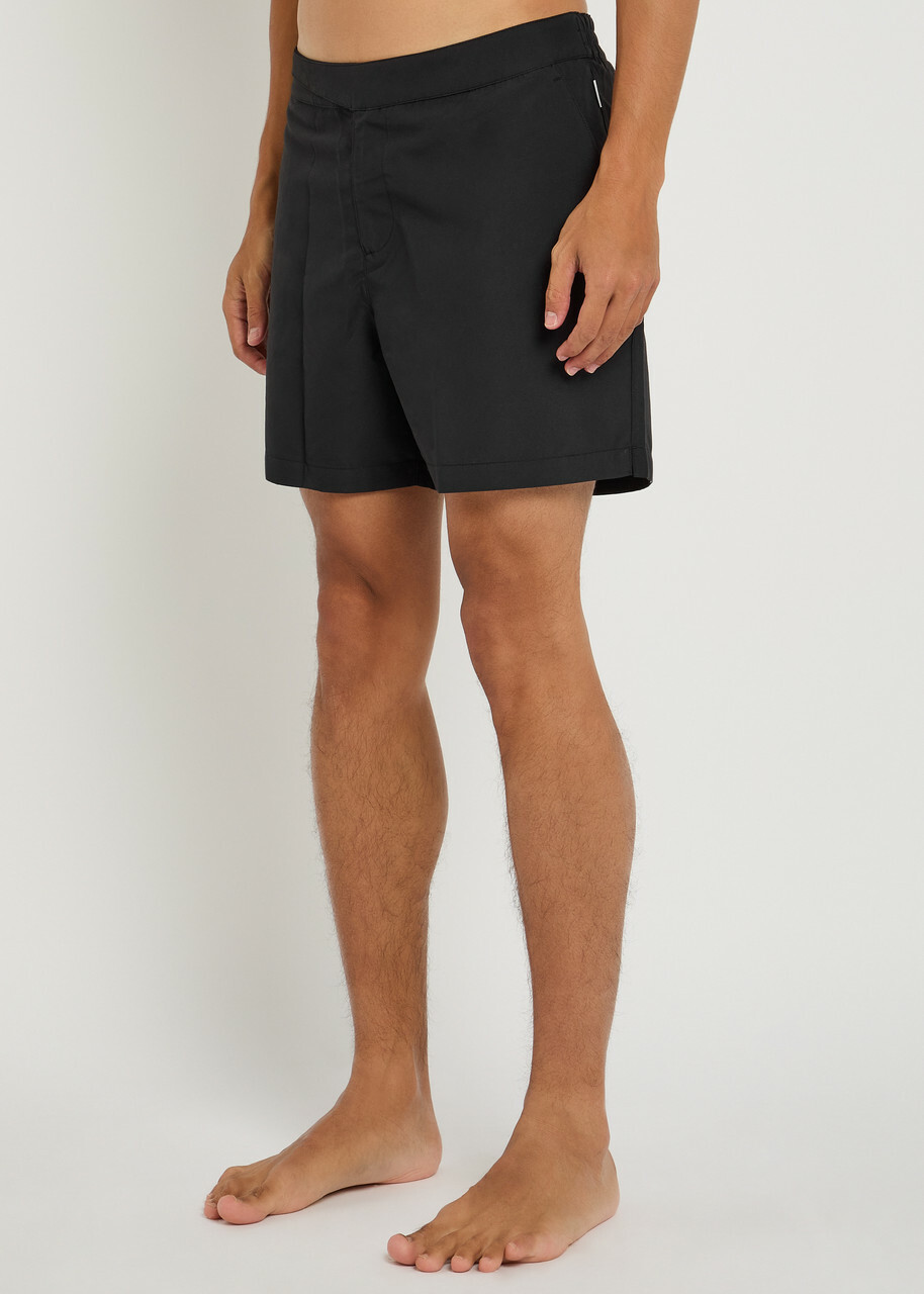 Gusari The Deia Printed Shell Swim Shorts Black