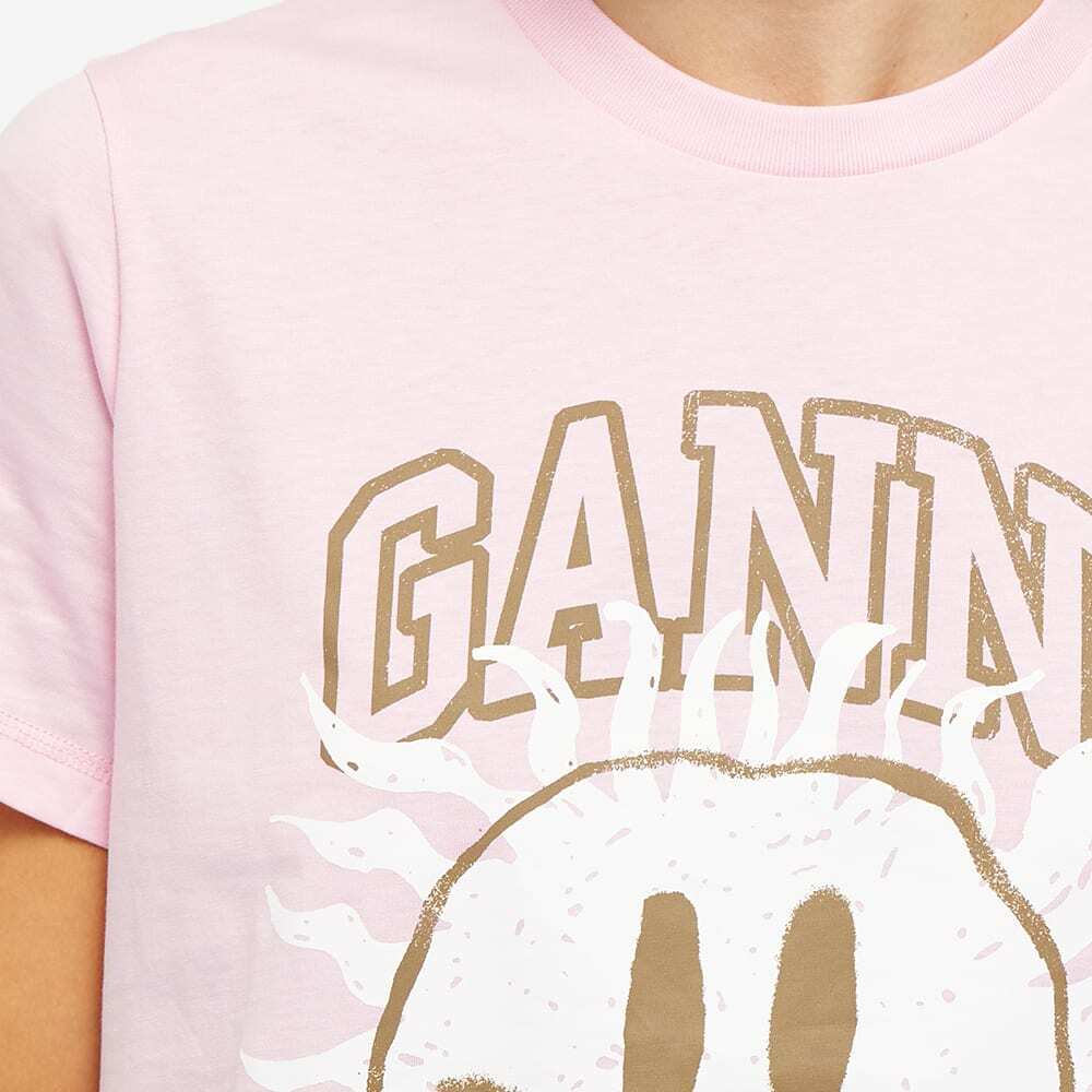 GANNI Women's Basic Jersey Smiley Relaxed T-Shirt in Lilac